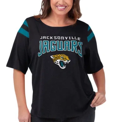 G-iii 4her By Carl Banks Black Jacksonville Jaguars Plus Size Linebacker T-shirt