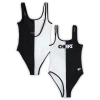 G-iii 4her By Carl Banks Women's Black/white Las Vegas Raiders Last Stand One-piece Swimsuit In Black