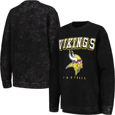 G-iii 4her By Carl Banks Black Minnesota Vikings Comfy Cord Pullover Sweatshirt