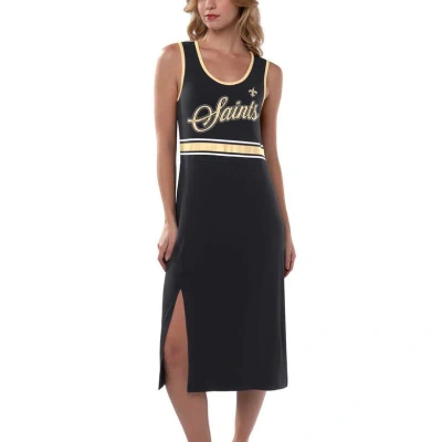 G-iii 4her By Carl Banks Black New Orleans Saints Main Field Maxi Dress