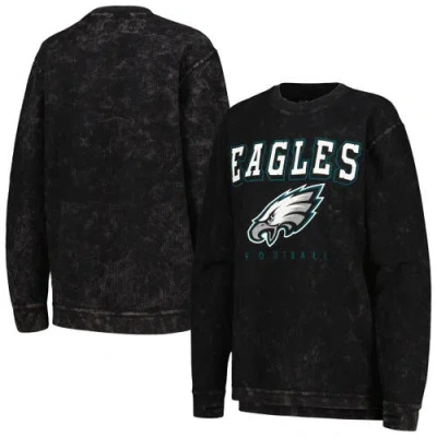 G-iii 4her By Carl Banks Black Philadelphia Eagles Comfy Cord Pullover Sweatshirt
