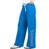 G-iii 4her By Carl Banks Blue Detroit Lions Field Wide Leg Sweatpants In Blue
