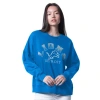 G-iii 4her By Carl Banks Blue Detroit Lions Oversized Feud Sweatshirt In Blue