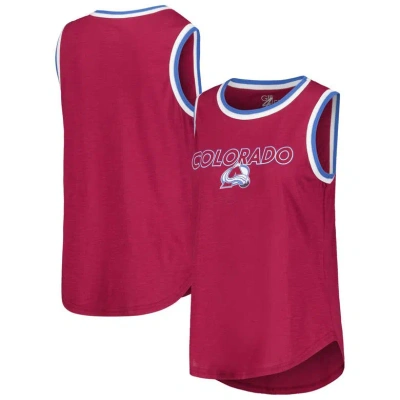 G-iii 4her By Carl Banks Burgundy Colorado Avalanche Strategy Tank Top