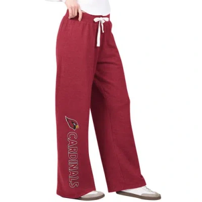 G-iii 4her By Carl Banks Cardinal Arizona Cardinals Field Wide Leg Sweatpants In Red