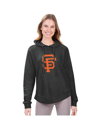 G-iii 4her By Carl Banks G-ill 4her By Carl Banks Women'sâ Charcoal San Francisco Giants Jordan Angel Raglan Fleece Pullover In Black