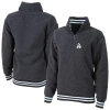 G-iii 4her By Carl Banks Gray Los Angeles Dodgers Play Action Sherpa Fleece Quarter-zip Jacket