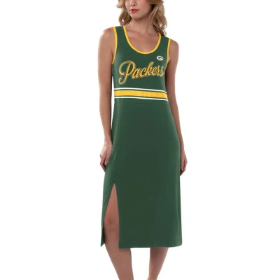 G-iii 4her By Carl Banks Green Green Bay Packers Main Field Maxi Dress