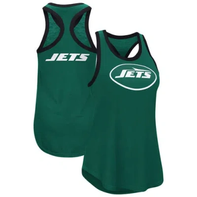 G-iii 4her By Carl Banks Green New York Jets Tater Racerback Tank Top