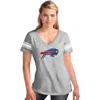 G-iii 4her By Carl Banks Heather Gray Buffalo Bills First Pick Distressed V-neck T-shirt