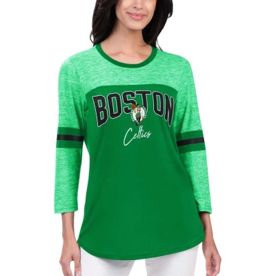 G-iii 4her By Carl Banks Kelly Green Boston Celtics Play The Game Three-quarter Sleeve T-shirt
