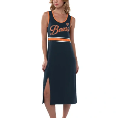 G-iii 4her By Carl Banks Navy Chicago Bears Main Field Maxi Dress