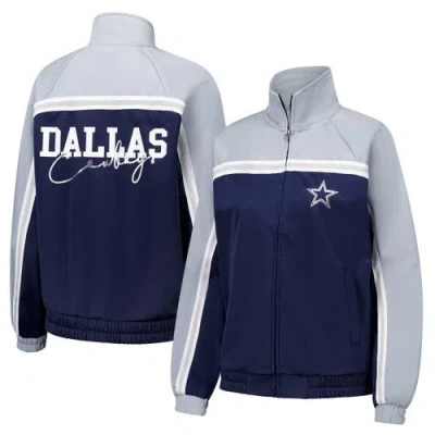 G-iii 4her By Carl Banks Navy Dallas Cowboys Post Game Full-zip Track Jacket In Blue