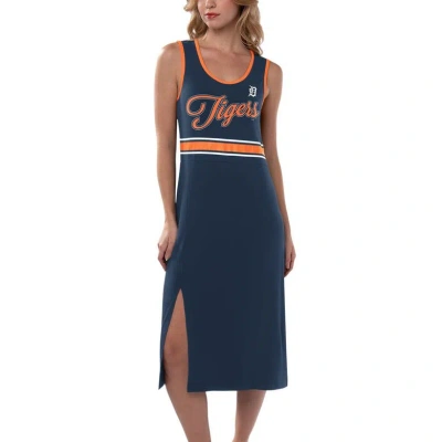 G-iii 4her By Carl Banks Navy Detroit Tigers Main Field Maxi Dress