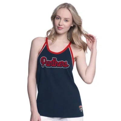 G-iii 4her By Carl Banks Navy Florida Panthers Curveball Racerback Tank Top In Blue