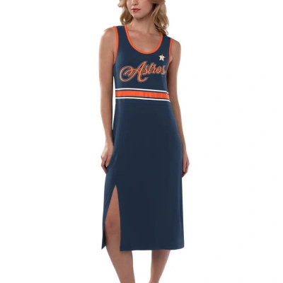 G-iii 4her By Carl Banks Navy Houston Astros Main Field Maxi Dress