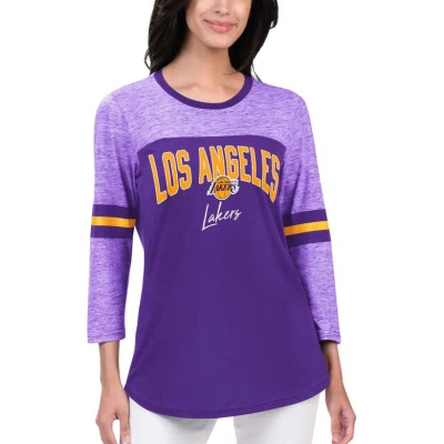 G-iii 4her By Carl Banks Purple Los Angeles Lakers Play The Game Three-quarter Sleeve T-shirt