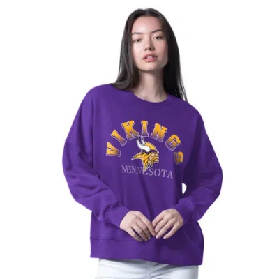 G-iii 4her By Carl Banks Purple Minnesota Vikings Oversized Feud Sweatshirt In Multi