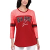 G-III 4HER BY CARL BANKS G-III 4HER BY CARL BANKS RED NEW JERSEY DEVILS PLAY THE GAME 3/4-SLEEVE T-SHIRT