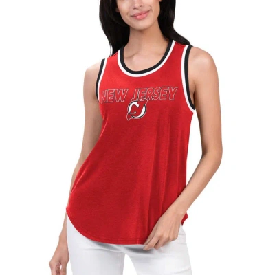 G-iii 4her By Carl Banks Red New Jersey Devils Strategy Tank Top