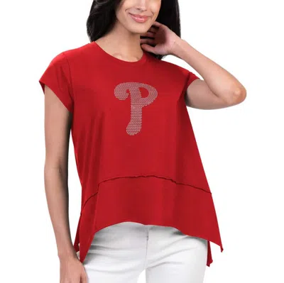 G-iii 4her By Carl Banks Red Philadelphia Phillies Cheer Fashion T-shirt