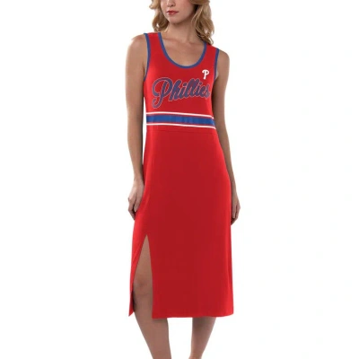 G-iii 4her By Carl Banks Red Philadelphia Phillies Main Field Maxi Dress