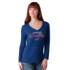 G-iii 4her By Carl Banks Royal Buffalo Bills Post Season Long Sleeve V-neck T-shirt In Royal