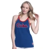 G-iii 4her By Carl Banks Royal Chicago Cubs Curveball Racerback Tank Top In Blue