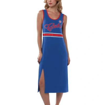 G-iii 4her By Carl Banks Royal Chicago Cubs Main Field Maxi Dress