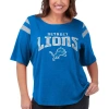 G-iii 4her By Carl Banks Royal Detroit Lions Plus Size Linebacker T-shirt In Royal