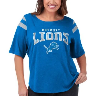 G-iii 4her By Carl Banks Royal Detroit Lions Plus Size Linebacker T-shirt