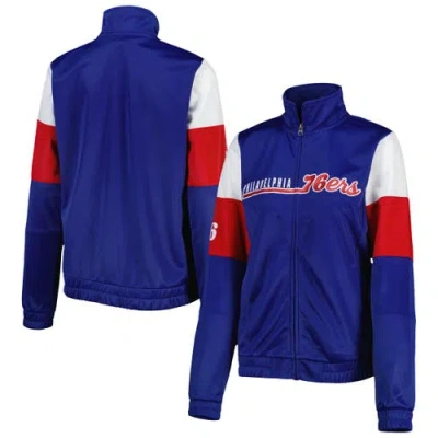 G-iii 4her By Carl Banks Royal Philadelphia 76ers Change Up Full-zip Track Jacket In Blue