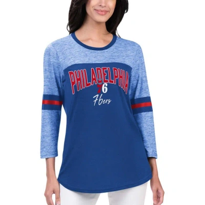G-iii 4her By Carl Banks Royal Philadelphia 76ers Play The Game Three-quarter Sleeve T-shirt