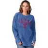G-iii 4her By Carl Banks Royal Texas Rangers Comfy Cord Pullover Sweatshirt In Blue