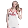 G-iii 4her By Carl Banks White Philadelphia Phillies Curveball Tank Top