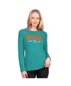 G-iii 4her By Carl Banks Women's Aqua Miami Dolphins Best Play Long Sleeve T-shirt In Green