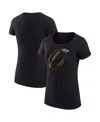 G-iii 4her By Carl Banks Women's Black Baltimore Ravens Super-slim Fit Lightweight Subtle Football T-shirt In Black