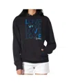 G-iii 4her By Carl Banks Women's Black Detroit Lions Love Team Fleece Tri-blend Pullover Hoodie In Black