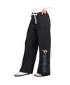 G-iii 4her By Carl Banks Women's Black Jacksonville Jaguars Field Wide Leg Sweatpants In Black