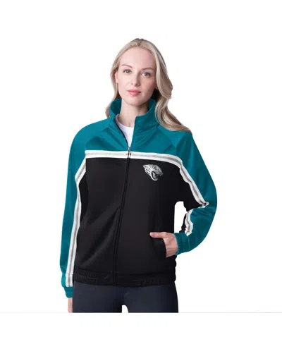 G-iii 4her By Carl Banks Women's Black Jacksonville Jaguars Post Game Full-zip Track Jacket