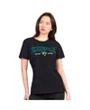 G-iii 4her By Carl Banks Women's Black Jacksonville Jaguars Super-slim Lightweight Winning Crew T-shirt In Black