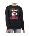 G-iii 4her By Carl Banks Women's Black Kansas City Chiefs Team Logo Graphic Tri-blend Pullover Sweatshirt In Black
