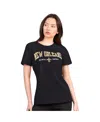 G-iii 4her By Carl Banks Women's Black New Orleans Saints Super-slim Lightweight Winning Crew T-shirt In Black