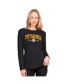 G-iii 4her By Carl Banks Women's Black Pittsburgh Steelers Best Play Long Sleeve T-shirt In Black