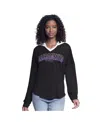 G-iii 4her By Carl Banks Women's Black Sacramento Kings Bench Player Oversized Long Sleeve Hooded Top In Black