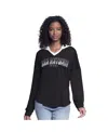 G-iii 4her By Carl Banks Black San Antonio Spurs Bench Player Oversized Long Sleeve Hooded Top In Black