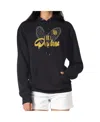 G-iii 4her By Carl Banks Women's Black San Diego Padres Leopard Heart Pullover Hoodie In Black