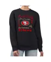 G-iii 4her By Carl Banks Women's Black San Francisco 49ers Collage Graphic Fleece Pullover Sweatshirt In Black