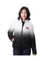 G-iii 4her By Carl Banks Women's Black San Francisco 49ers Overtime Ombre Full-zip Puffer Jacket In Black