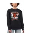 G-iii 4her By Carl Banks Women's Black San Francisco Giants Flowers Graphic Pullover Sweatshirt In Multi